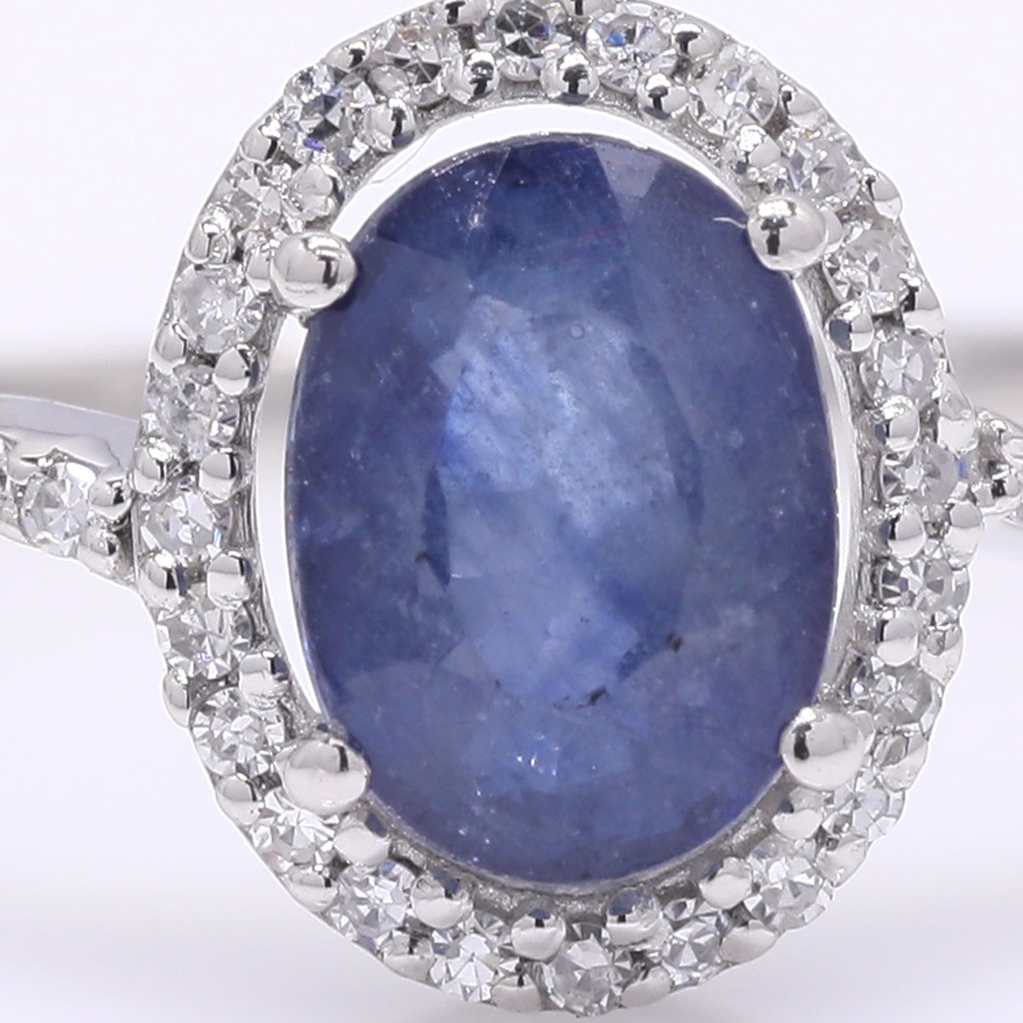 1.42 Ct Oval Mixed Cut Natural Sapphire 950 Platinum Ring