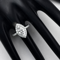 2.14 Carats Lab Grown Diamond 950 Platinum Ring