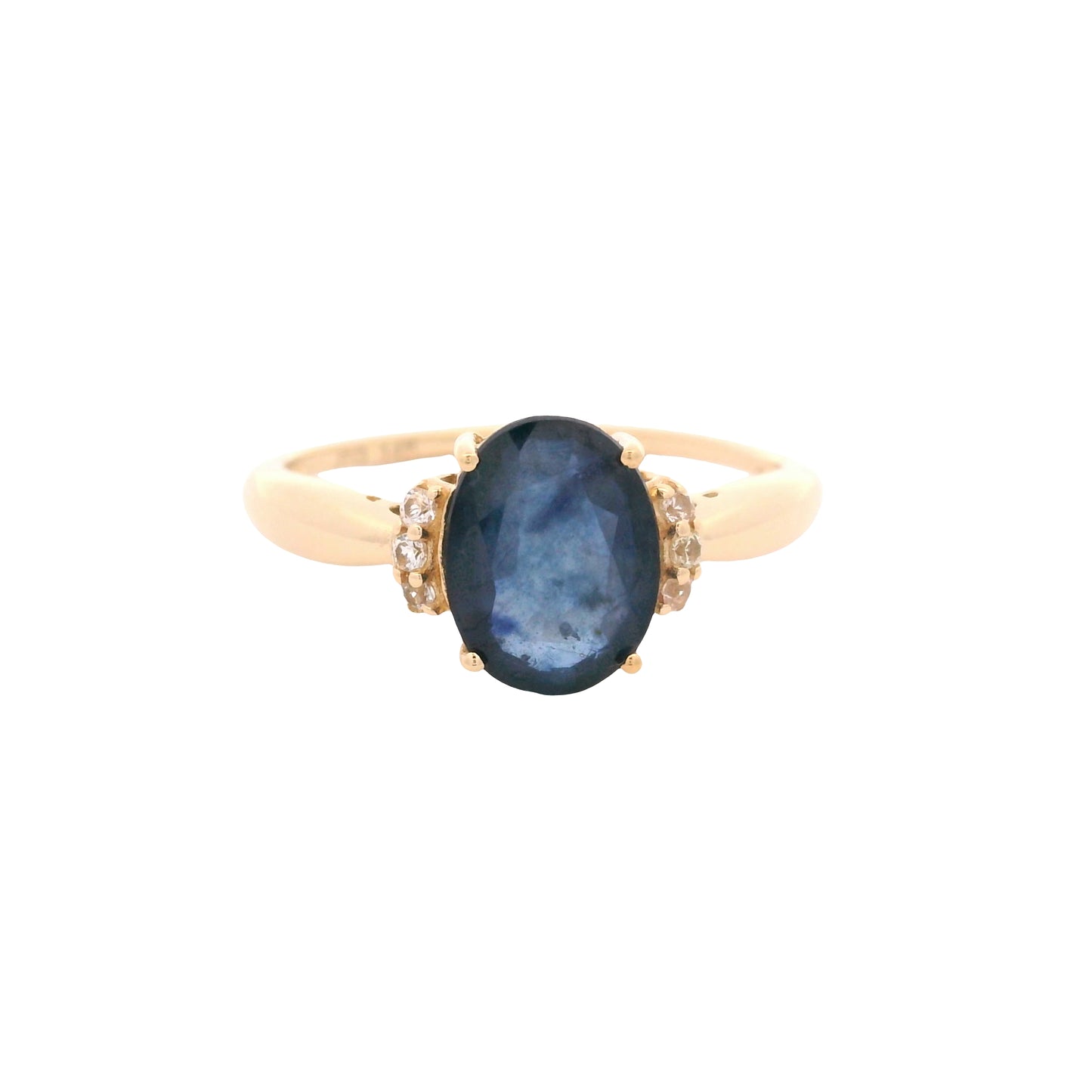 1.90 Ct Oval Sapphire 14K Gold Ring