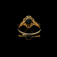 2.72 Ct Oval Mixed Cut Natural Sapphire 14K Gold Ring