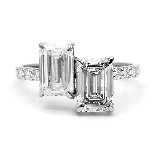 3.27 Carats Lab Grown Diamond 14K Gold Ring