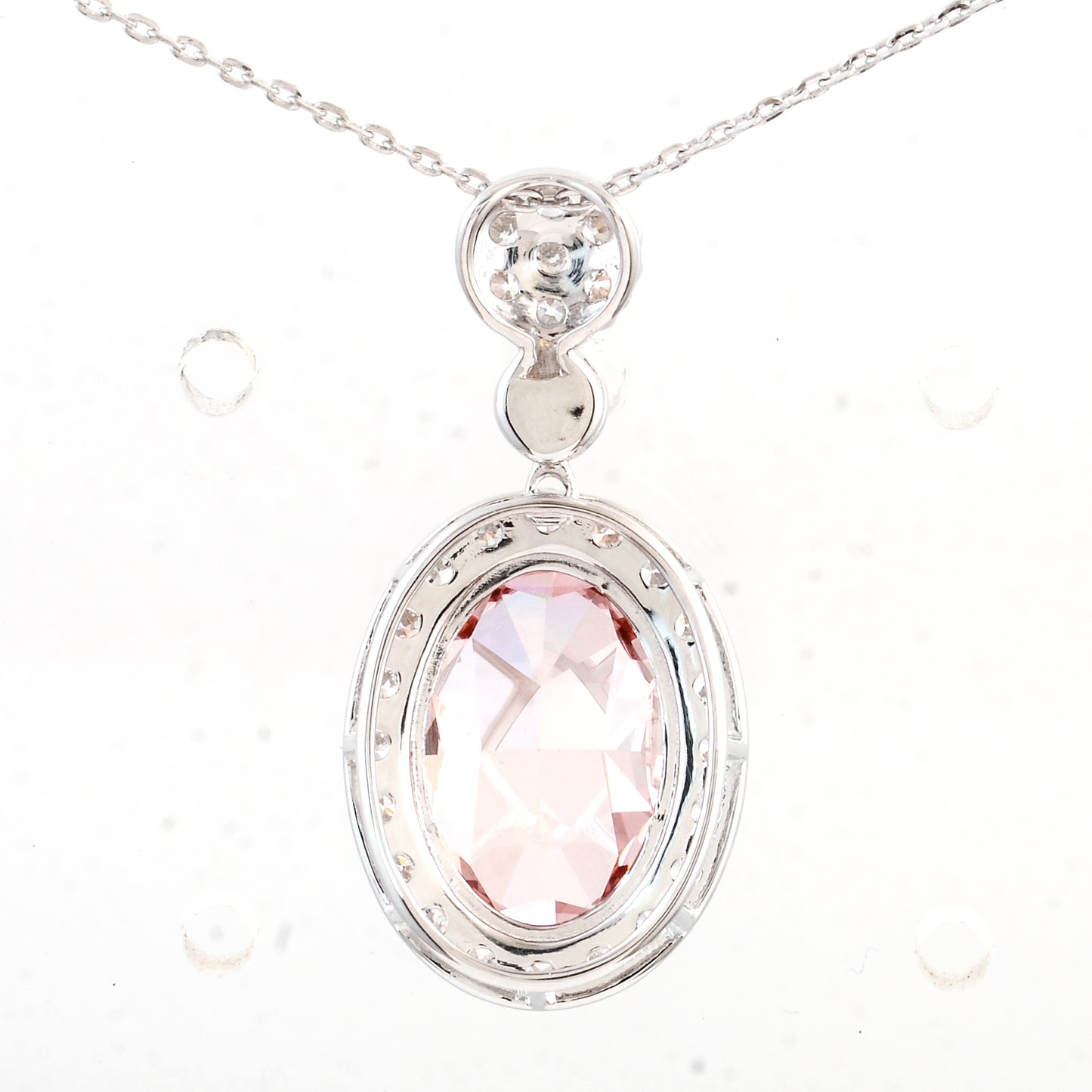 5.77 Carats Pink Lab Grown Diamond 14K Gold Pendant