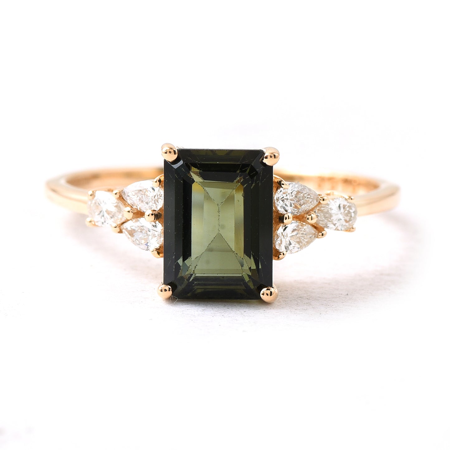 2.22 Ct Octagon Tourmaline 14K Gold Ring