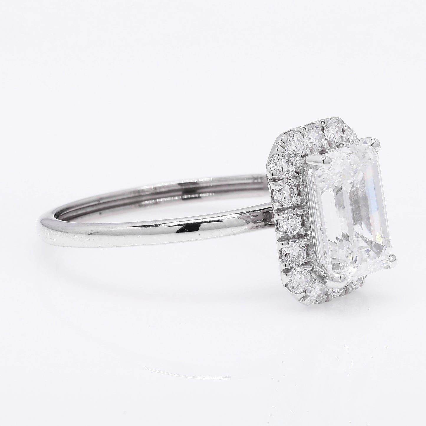 2.30 Ct Emerald Cut Lab Grown Diamond 14K Gold Ring