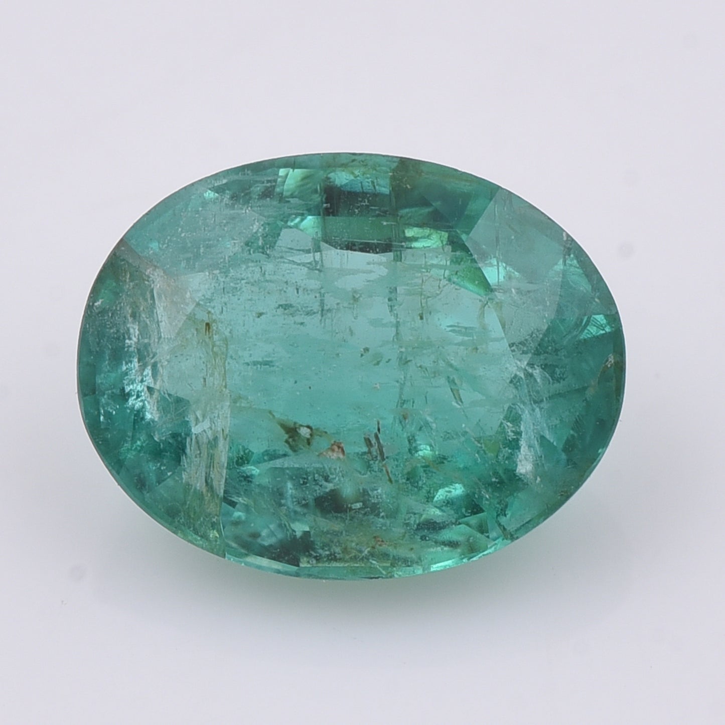 1.71 Natural Beryl Emerald Oval Mixed Cut Gemstone