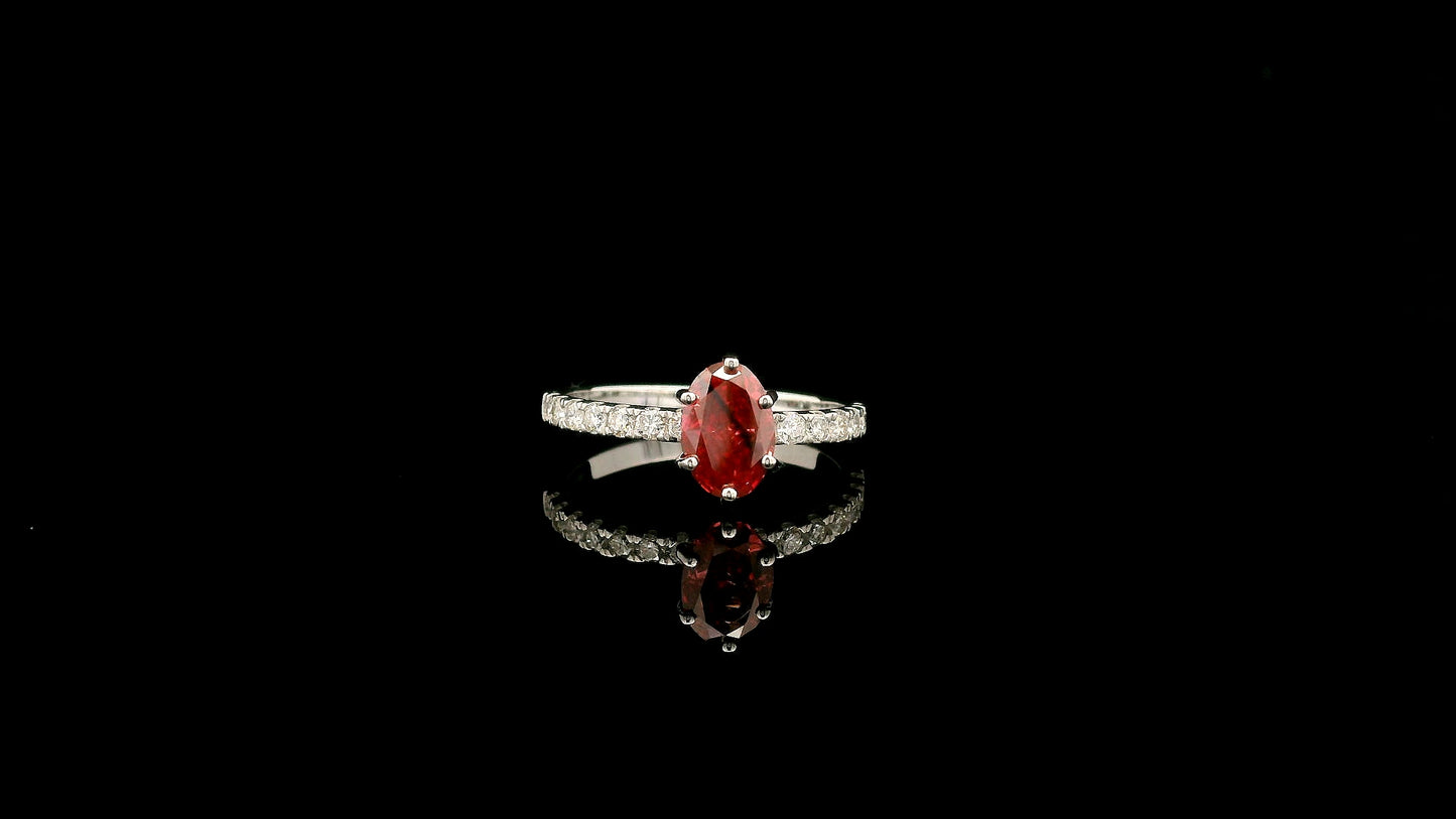 1.36 Carats Pink Lab Grown Diamond 14K Gold Ring