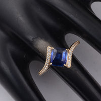 1.65 Ct Cushion Sapphire 9K Gold Ring