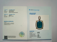 2.93 Ct Cushion Natural Emerald 14K Gold Pendant