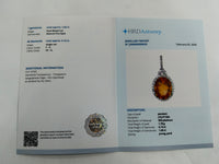 1.78 Ct Oval Mixed Cut Natural Fire Opal 950 Platinum Pendant