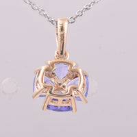 0.88 Ct Trillion Tanzanite 9K Gold Pendant