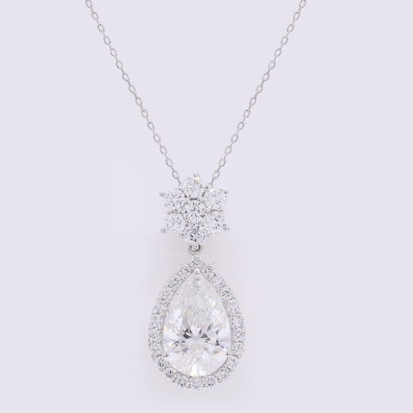 3.52 Carats Lab Grown Diamond 14K Gold Pendant