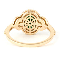 2.39 Ct Oval Natural Beryl Emerald 14K Gold Cocktail Ring