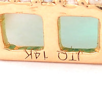 2.52 Ct Oval Mixed Cut, Octagon Step Cut Natural Emerald 14K Gold Pendant