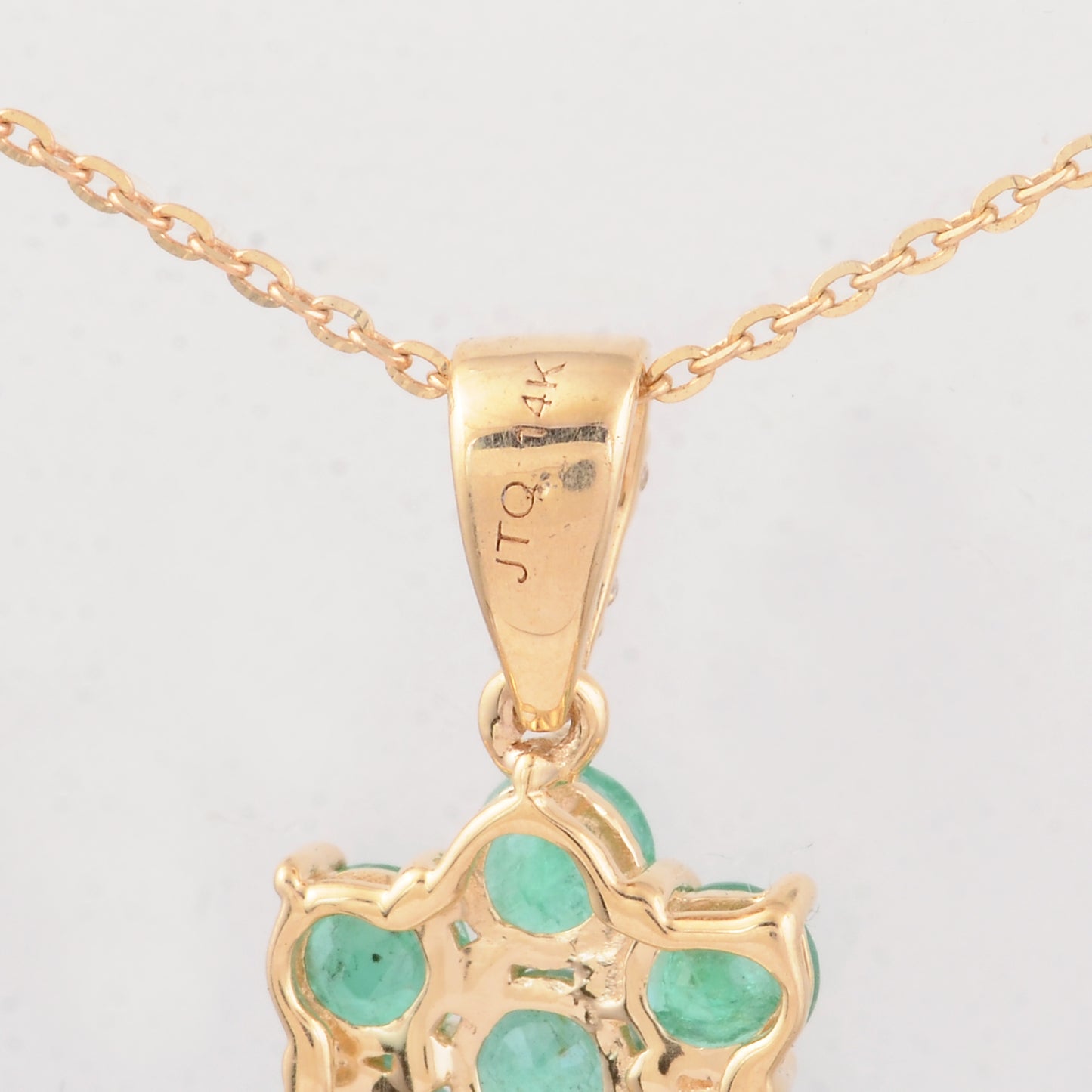 1.78 Ct Round Emerald 14K Gold Pendant