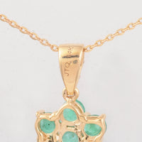 1.78 Ct Round Emerald 14K Gold Pendant