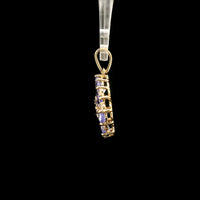 1.92 Ct Pear Tanzanite 14K Gold Pendant