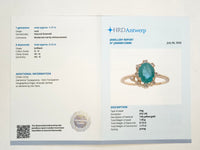 1.29 Ct Oval Natural Emerald 14K Gold Ring