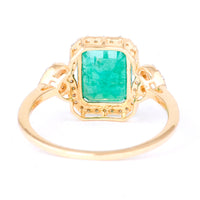 2.48 Ct Octagon Natural Emerald 14K Gold Ring