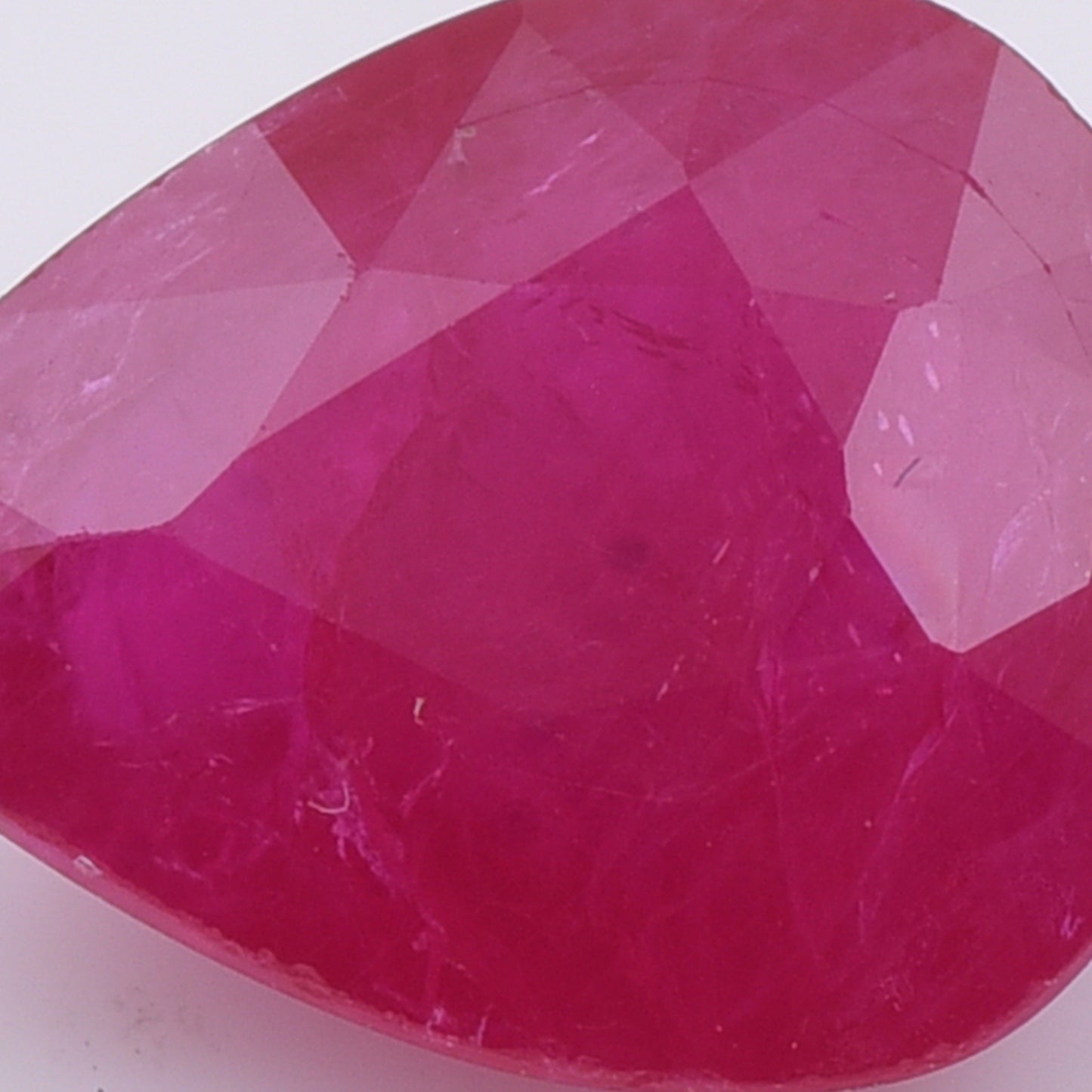 1.7 Natural Corundum Ruby Pear Mixed Cut Gemstone