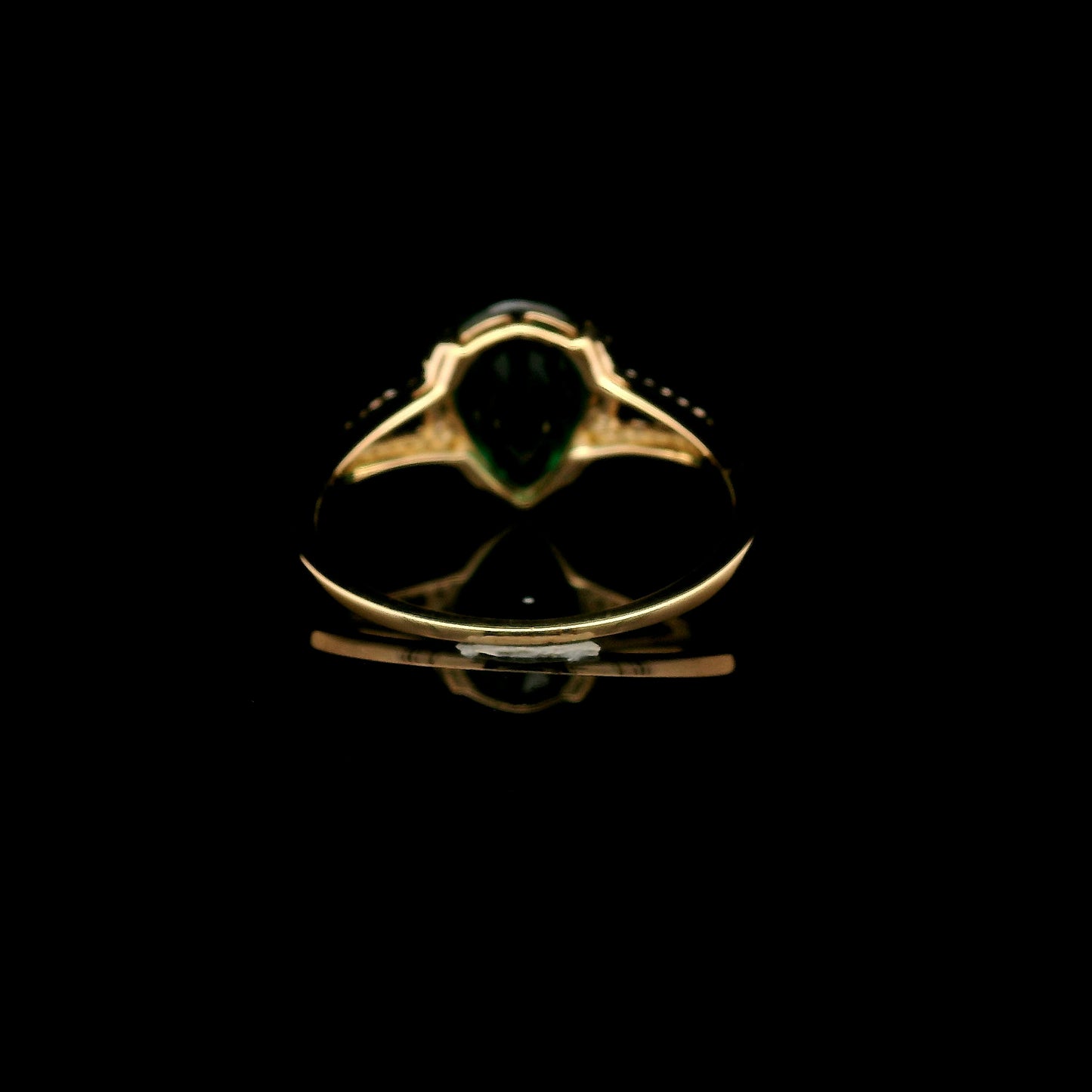 1.89 Ct Pear Mixed Cut Lab Grown Emerald 14K Gold Ring