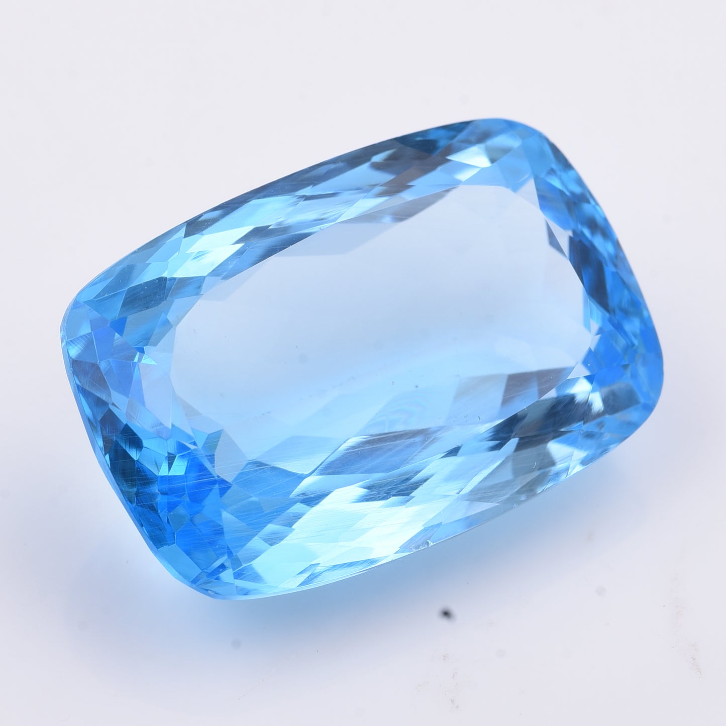 44.56 Natural Topaz Blue Topaz Rectangular Cushion Mixed Cut Gemstone