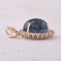 9.22 Ct Oval Tourmaline 9K Gold Pendant