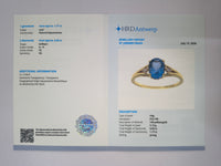 1.22 Ct Oval Natural Aquamarine 14K Gold Ring