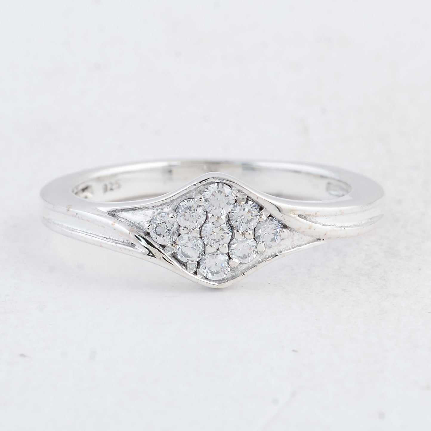 0.49 Ct Round Cubic Zirconia 925 Sterling Silver Ring