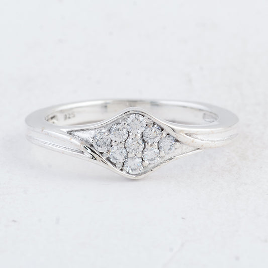 0.49 Ct Round Cubic Zirconia 925 Sterling Silver Ring