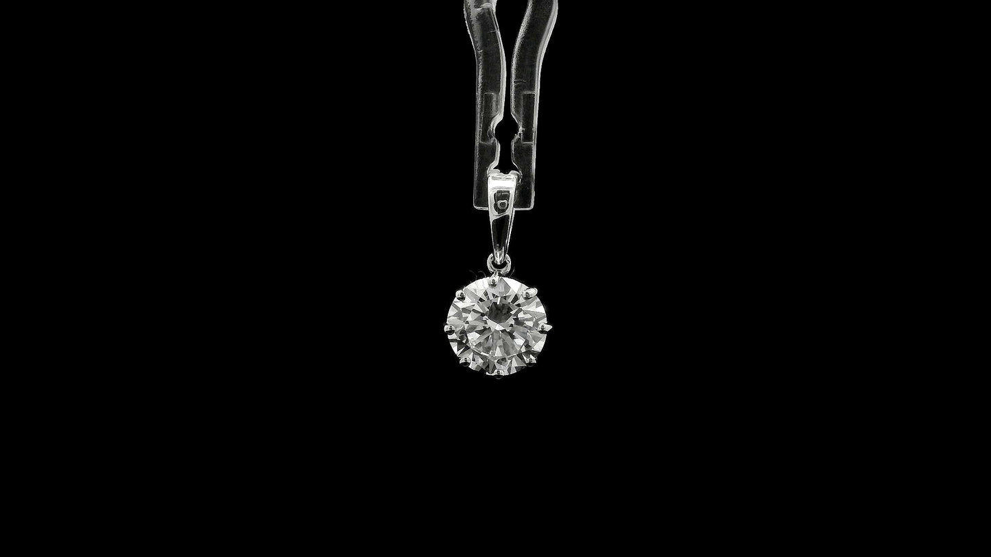 1.52 Ct Round Lab Grown Diamond 14K Gold Pendant