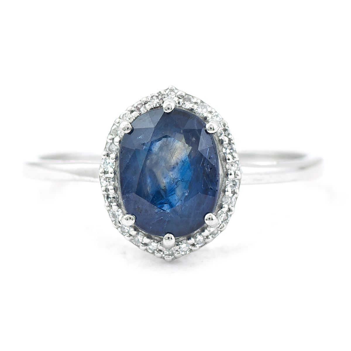 2.11 Ct Oval Mixed Cut Natural Sapphire 950 Platinum Ring