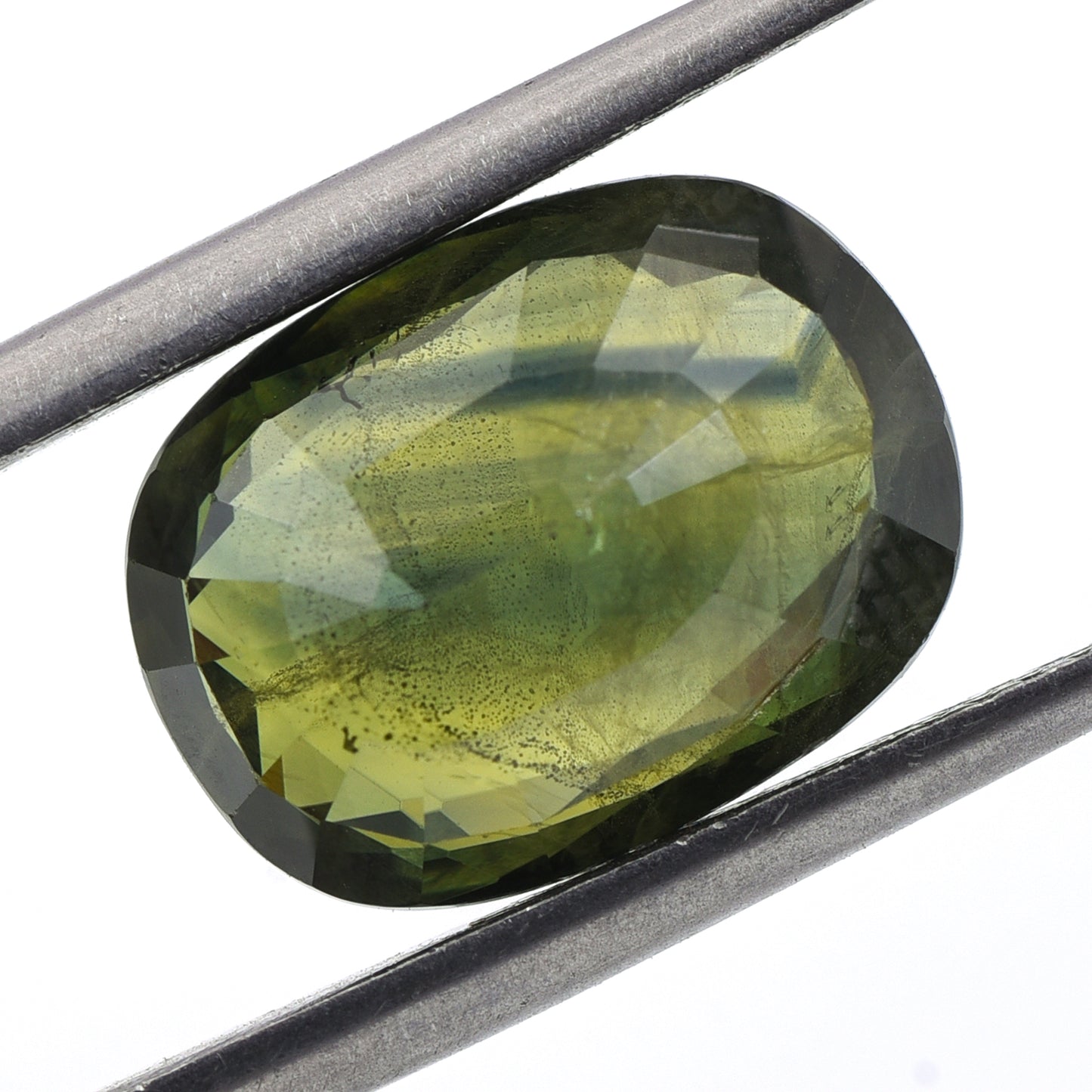 7.16 Natural Corundum Green Sapphire Rectangular Cushion Mixed Cut Gemstone