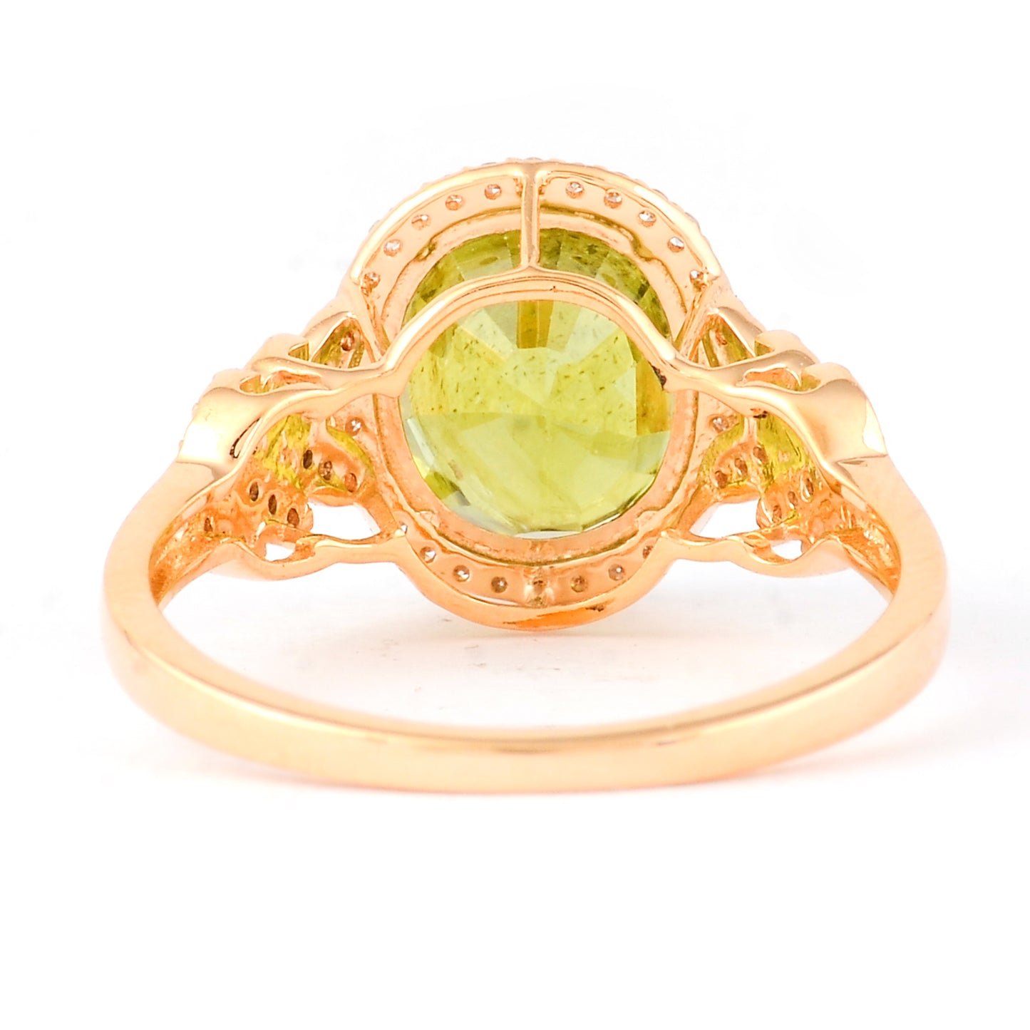 4.27 Ct Oval Mixed Cut Natural Green Sapphire 14K Gold Ring
