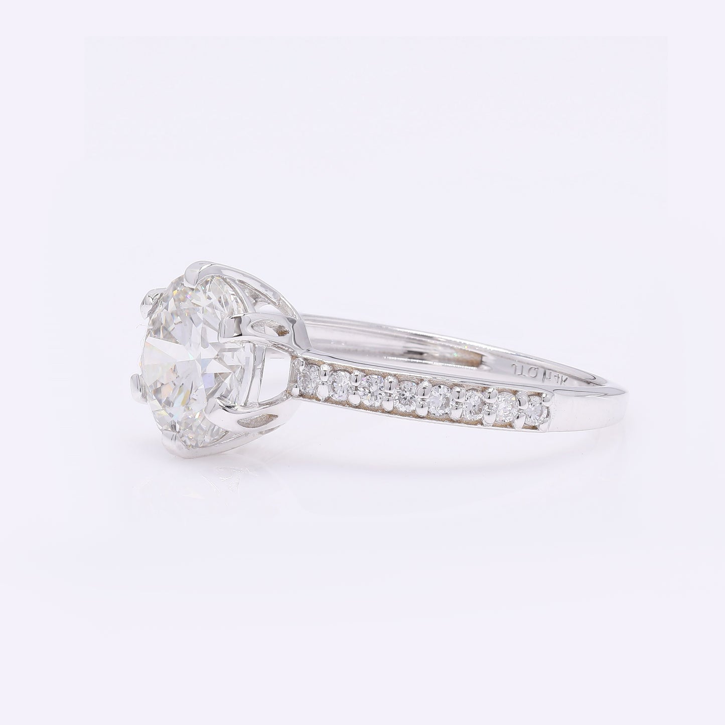 2.26 Carats Lab Grown Diamond 14K Gold Ring