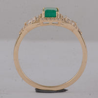 1.22 Ct Baguette Emerald 9K Gold Ring