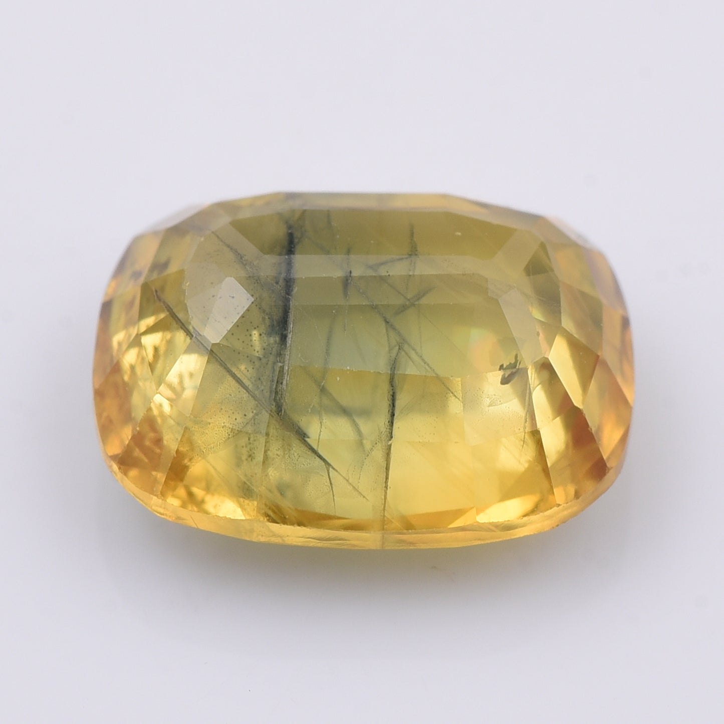 4.69 Natural Corundum Yellow Sapphire Rectangular Cushion Mixed Cut Gemstone