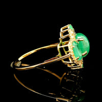 2.81 Ct Oval Emerald 14K Gold Ring