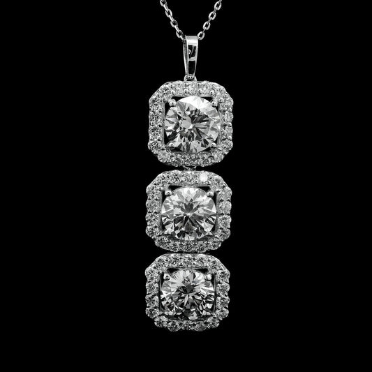 6.30 Carats Lab Grown Diamond 14K Gold Pendant