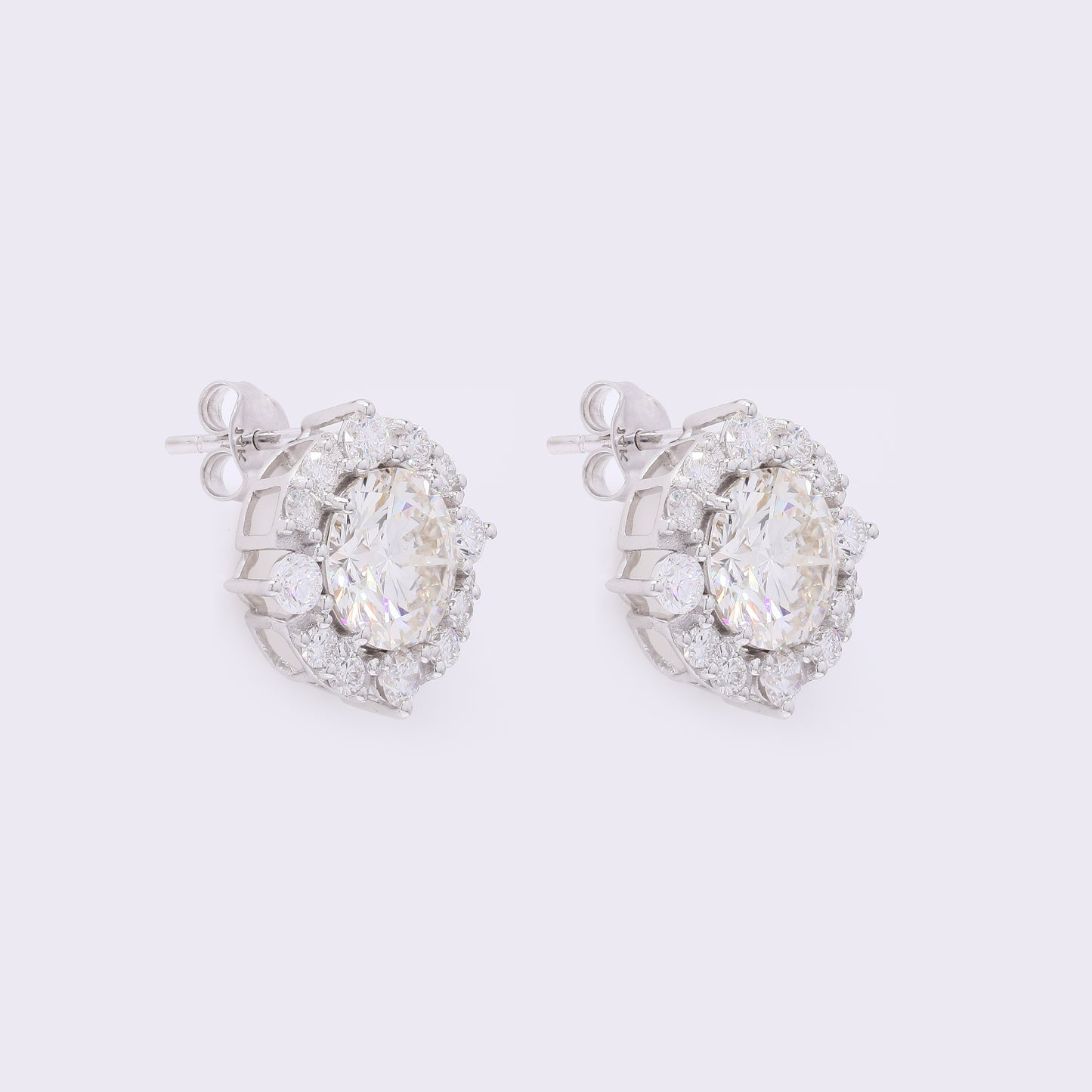 4.50 Carats Lab Grown Diamond 14K Gold Earrings