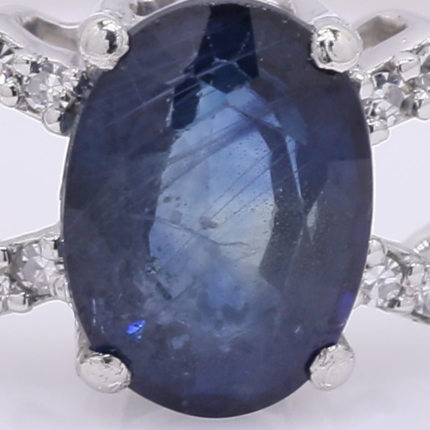 1.32 Ct Oval Mixed Cut Natural Sapphire 950 Platinum Ring