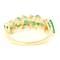 1.67 Carat Marquise Mixed Cut Natural Beryl Emerald 14K Gold Ring