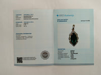1.99 Ct Marquise Mixed Cut Natural Emerald 14K Gold Pendant