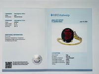 5.06 Ct Oval Natural Garnet 14K Gold Ring