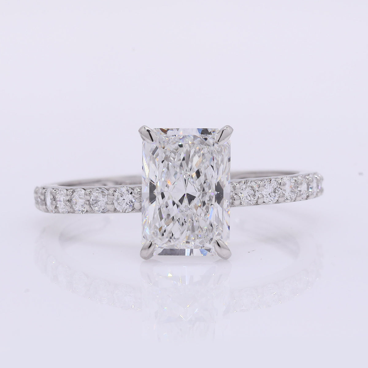 2.38 Carats Lab Grown Diamond 950 Platinum Ring