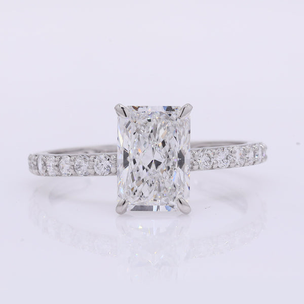 2.38 Carats Lab Grown Diamond 950 Platinum Ring