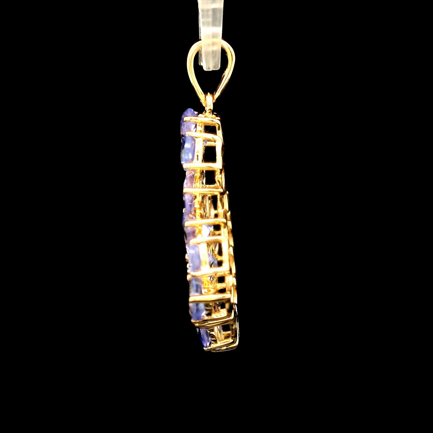 3.35 Ct Pear Tanzanite 14K Gold Pendant
