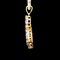 3.35 Ct Pear Tanzanite 14K Gold Pendant