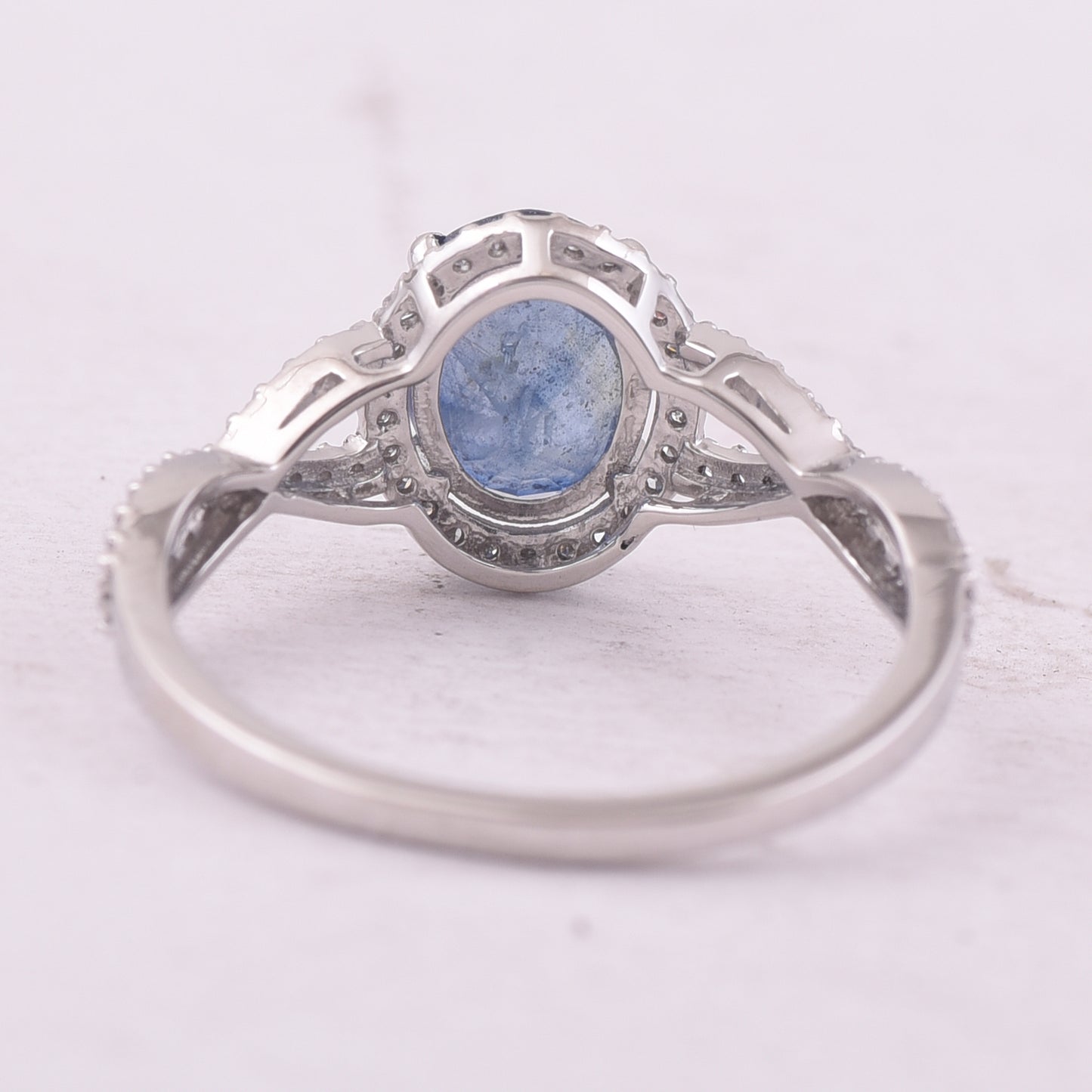 2.09 Ct Oval Mixed Cut Natural Sapphire 950 Platinum Ring
