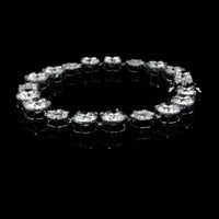 25.42 Ct Round Lab Grown Diamond 14K Gold Bracelet