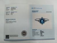 1.42 Ct Oval Mixed Cut Natural Sapphire 950 Platinum Ring